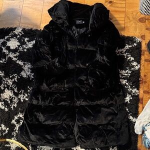 Velvet Black Puffer Jacket